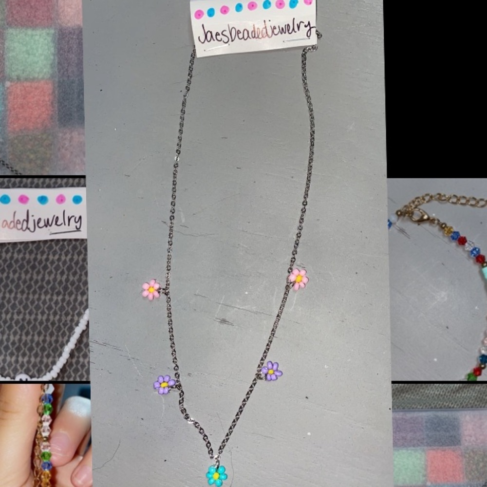 Beaded flower necklace